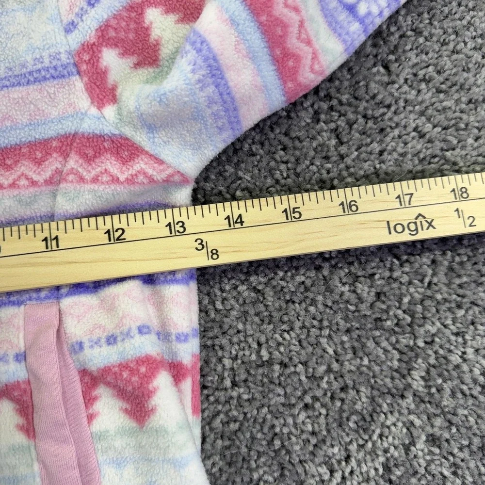 Gymboree Sweatshirt Girls 5T Multicolor Fair Isle Fleece 1/4 Zip Ruffle Winter